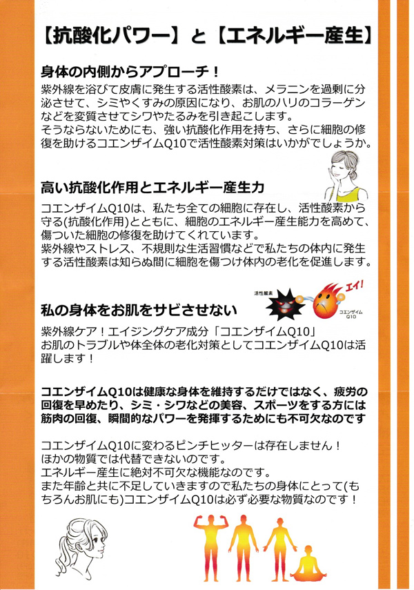 抗酸化パワーとエネルギー産生